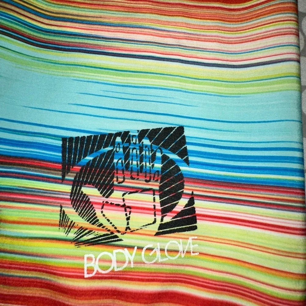 Voodoo Body Glove Board Shorts Mens 32 Multicolor Stripe Surf Swim Y2K Style